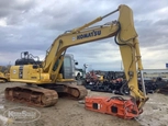 Used Excavator,Used Excavator in yard,Side of used Komatsu Excavator,Back of used Excavator,Front of used Excavator